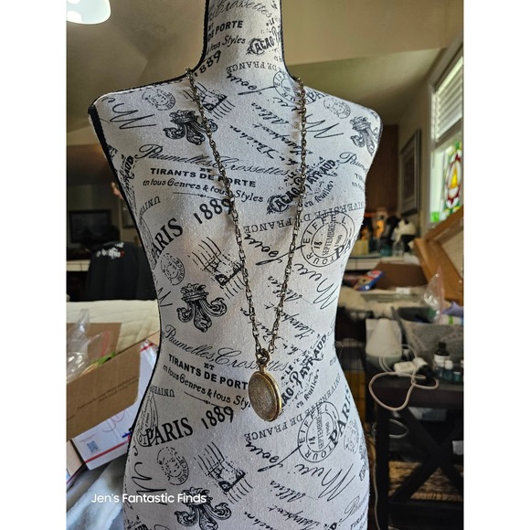 Milan Pocket Watch with Chain-link Necklace 39-46" Steam Punk Antique Gold - Picture 7 of 12